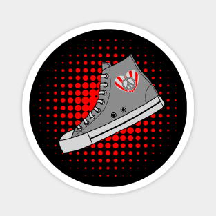 Grey High Top Sneaker Magnet